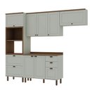 Ver imagem 1 de Cozinha Modulada Cristal 269,7cm Conjunto Provençal Completo Cor:mint com Ébano