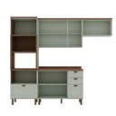 Ver imagem 3 de Cozinha Modulada Cristal 269,7cm Conjunto Provençal Completo Cor:mint com Ébano