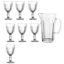 Ver imagem 1 de Jogo para Refresco 7 Peças em Vidro Jarra 1.2l Taça 320ml Dynasty