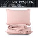 Ver imagem 2 de Kit Cobre Leito King Size Aurielle Algodao Bordado 200 Fios:rosa
