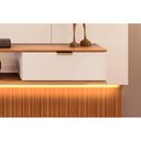 Ver imagem 4 de Painel Home P/ Tv até 85 Polegadas Hit 2290 100% Mdf Extensível C/ Led de 240 a 290cm Freijó/off