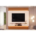 Ver imagem 1 de Painel Home P/ Tv até 85 Polegadas Hit 2290 100% Mdf Extensível C/ Led de 240 a 290cm Freijó/off