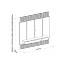 Ver imagem 3 de Painel Home P/ Tv até 85 Polegadas Hit 2290 100% Mdf Extensível C/ Led de 240 a 290cm Freijó/off