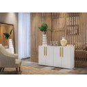 Ver mais imagens de Aparador Buffet 4 portas Viena Multimóveis V3604 Branco/Natural