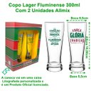 Ver imagem 5 de Copo Chopp Lager Fluminense Vidro 300ml com 2 Unidades Allmix - Un
