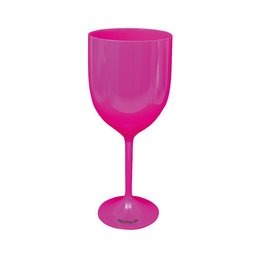 Kit 2 Taças Vinho Rosa Acrílico Poliestireno - 2