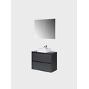 Ver imagem 5 de Gabinete para Banheiro com Cuba e Armario 80cm Mdf Grafite Dubai - On Móveis