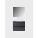Ver imagem 4 de Gabinete para Banheiro com Cuba e Armario 80cm Mdf Grafite Dubai - On Móveis