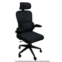 Ver imagem 3 de Cadeira Escritório Presidente Ergonômica Elegance Preta