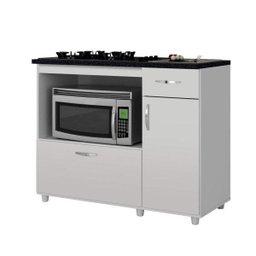 Balcão para Cozinha Cooktop 2 Portas 1 Gaveta 407 Benetil Móveis - 3 Balcão para Cozinha Cooktop 2 Portas 1 Gaveta 407 Benetil Móveis - 3