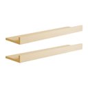 Ver imagem 2 de Kit 2 Prateleiras Porta Quadros 80 X 10cm Bege Claro Suporte Invisível