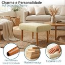 Ver imagem 2 de Puff Charme Decorativo Assento Extra para Sala Quarto Closet Penteadeira Pés Palito Design Moderno