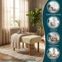 Ver imagem 3 de Puff Charme Decorativo Assento Extra para Sala Quarto Closet Penteadeira Pés Palito Design Moderno