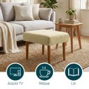 Ver imagem 4 de Puff Charme Decorativo Assento Extra para Sala Quarto Closet Penteadeira Pés Palito Design Moderno