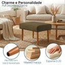 Ver imagem 2 de Puff Charme Decorativo Assento Extra para Sala Quarto Closet Penteadeira Pés Palito Design Moderno