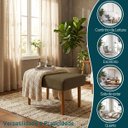 Ver imagem 3 de Puff Charme Decorativo Assento Extra para Sala Quarto Closet Penteadeira Pés Palito Design Moderno