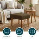 Ver imagem 4 de Puff Charme Decorativo Assento Extra para Sala Quarto Closet Penteadeira Pés Palito Design Moderno