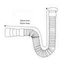 Ver imagem 4 de Sifão Pia Tanque Banheiro Cozinha + Válvula Cromada Abs 7/8 Ralo + Engate Flexível 72cm