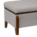 Ver imagem 5 de Banqueta Decorativa Puff Baú Organizado Bali 90 Cm Bouclé:cinza Claro