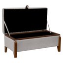 Ver imagem 6 de Banqueta Decorativa Puff Baú Organizado Bali 90 Cm Bouclé:cinza Claro