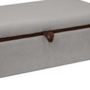 Ver imagem 4 de Banqueta Decorativa Puff Baú Organizado Bali 90 Cm Bouclé:cinza Claro