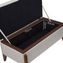 Ver imagem 7 de Banqueta Decorativa Puff Baú Organizado Bali 90 Cm Bouclé:cinza Claro