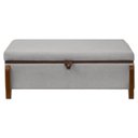 Ver imagem 2 de Banqueta Decorativa Puff Baú Organizado Bali 90 Cm Bouclé:cinza Claro