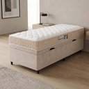 Ver imagem 2 de Cama Box Baú Colchão Solteiro Espuma D33 New Millenium 88x188x60cm Branco / Bege Hellen