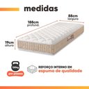 Ver imagem 4 de Cama Box Baú Colchão Solteiro Espuma D33 New Millenium 88x188x60cm Branco / Bege Hellen