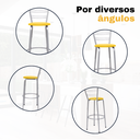 Ver imagem 5 de Kit 2 Banquetas para Balcão Flórida Prata Bistrô Ilhas Cozinha Gourmet Bares