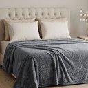 Ver imagem 2 de Manta Queen Flan Soft Texturizada Cinza 260g/m² - 1 Peça - 100% Poliéster