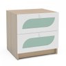 Gaveteiro Fox 2 Gavetas Legno Salinas/Verde Bellagio/Branco - Politorno - 2
