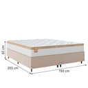 Ver imagem 5 de Cama Box Casal King Colchão Molas Ensacadas Real Branco/bege Branco Nature