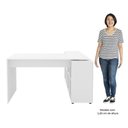 Ver imagem 5 de Mesa Escrivaninha em L 140x130cm 8 Nichos Eron A06 - Mpozenato