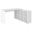 Ver imagem 2 de Mesa Escrivaninha em L 140x130cm 8 Nichos Eron A06 - Mpozenato