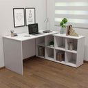 Ver imagem 1 de Mesa Escrivaninha em L 140x130cm 8 Nichos Eron A06 - Mpozenato