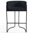 Ver imagem 2 de Kit 3 Banquetas Decorativas Base Aço Preto Betina B-300 Veludo Preto - Domi