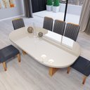 Ver imagem 3 de Sala de Jantar 196x90 Mdf/vidro 6 Cadeiras Karen Bom Pastor
