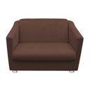 Ver imagem 1 de Namoradeira Bia Decorativa 2 Lugares Suede Marrom