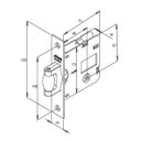 Ver imagem 4 de Fechadura Rolete para Porta Pivotante 1005 Tetra Chave Roseta Redonda Cromada 45mm Stam