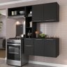 Cozinha Compacta com Armário e Balcão Mp2002 Sofia Multimóveis Preta - 1
