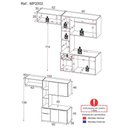 Ver imagem 4 de Cozinha Compacta com Armário e Balcão Mp2002 Sofia Multimóveis Preta