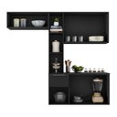 Ver imagem 5 de Cozinha Compacta com Armário e Balcão Mp2002 Sofia Multimóveis Preta