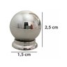 Kit com 20 Puxadores Bola Cromado Pequeno com Parafuso - 4