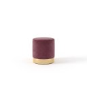 Ver imagem 2 de Kit Puff Rodape Dourado Marsala Rosé / Veludo