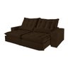 Sofá 3 Lugares Retrátil e Reclinável 2,10M Luana Suede Marrom - 5