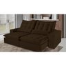 Sofá 3 Lugares Retrátil e Reclinável 2,10M Luana Suede Marrom - 1