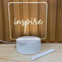 Ver imagem 3 de Luminária 3d de Escrever Abajur Tipo Lousa Acrílico + Caneta