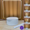 Ver imagem 4 de Luminária 3d de Escrever Abajur Tipo Lousa Acrílico + Caneta