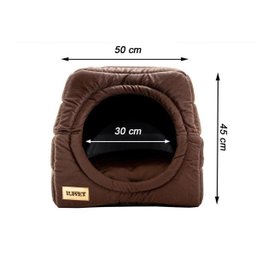 Cama Iglu E Toca Para Cachorro Luppet Marrom Super Luxo - G - 6